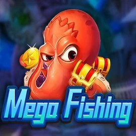 Mega Fishing slot logo by TaDa Gaming at Fatpirate CasinoMega Fishing